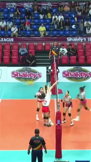 Lyceum of the Philippines University finishes with a spike.