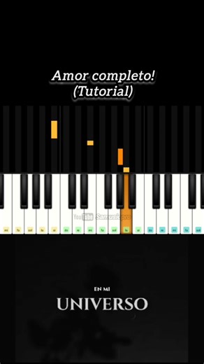 Amor completo Tutorial piano fácil #monlaferte #shorts