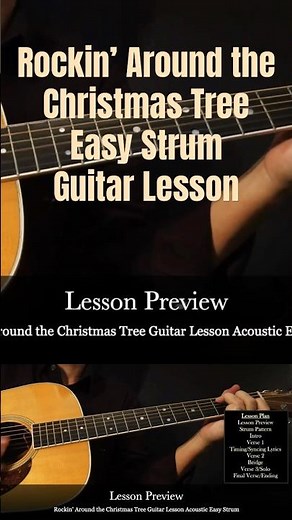 Rockin' Around the Christmas Tree Guitar Lesson [Easy Strum Holiday Songs]