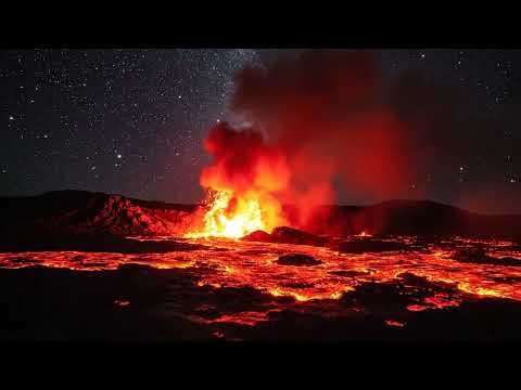Real Lava Flow 🌋 | 4K LOOP 🔁 | Earth Power Ambience 🔥