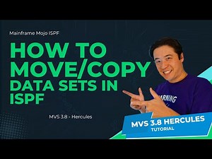 How to move copy data sets in ISPF MVS 3 8 Hercules mainframe