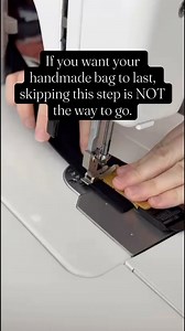 Takes a few minutes but saves your bag for years. A lot of people don’t like sewing the X on a bag strap because it doesn’t look pretty. But if you want your bag to last forever, it’s a vital step in my opinion. Just use matching thread top and bobbin and it’ll still look pretty great, and it won’t break when your bag is overpacked. And if you really don’t like sewing that X, Rivets are another great way to reinforce your straps! Do you sew the X? Let us know in the comments what you do! #Countr