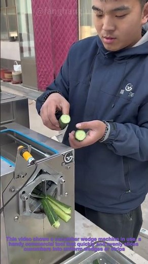 Cucumber Slicer Machine:Fast Cucumber Wedge Cutting