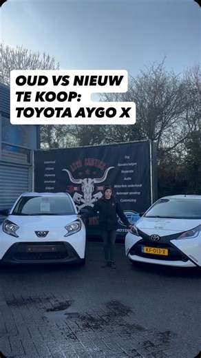 Autoservice The Bull on Instagram: "✨Oud vs Nieuw✨ Wij laten je het verschil zien tussen het oude en het nieuwe model van de Toyota Aygo X. De Toyota Aygo X 1.0 VVT-i MT Play (2022) staat nu bij ons te koop!🔥 🚗 Kom langs of stuur ons een bericht voor een proefrit! #toyota #toyotaaygox #occasion #tekoop #autogarage"