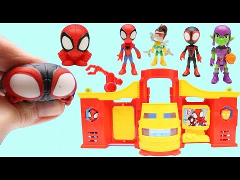 Spidey And Friends Squishy Superhero Adventure | Just4fun290 - Playing With Toys