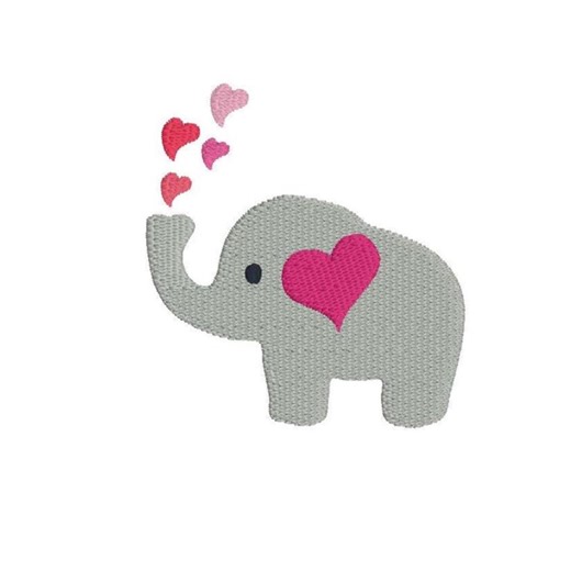 Elephant Hearts Machine Embroidery Design (instant Download) - Etsy