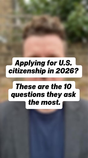 Applying for U.S. citizenship in 2026? These are the 10 questions they ask the most. #Citizenship #Immigration #USCitizenshipTest #KnowYourRights #2026
