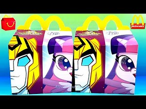 McDONALD'S TRANSFORMERS MY LITTLE PONY HAPPY MEAL TOYS BOX FULL SET 6 HASBRO WORLD COLLECTION REVIEW