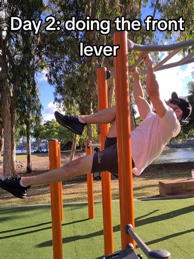 Day 2 – Front Lever Training Continuing front lever practice with a focus on form, tension, and control. Small improvements, consistent effort, and patience. Progress is built one session at a time. 💪 #Calisthenics #BodyweightTraining #FrontLever #StreetWorkout #StrengthTraining