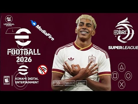 eFootball 2026 PPSSPP ORIGINAL ISO DOWNLOAD PES 2026 PSP FULL KITS 26 & TRANSFERS 4K GRAPHICS