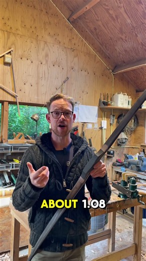 Why ebony is not too heavy for a bow… #bowyer #bowmaking #traditionalarchery