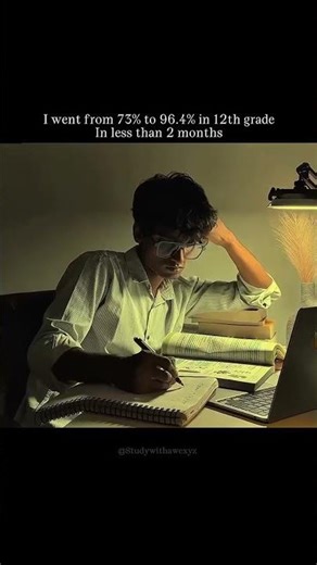 I went from 73% to 96.4% in 12th grade In less than 2 months #studymotivation #business #exam #story
