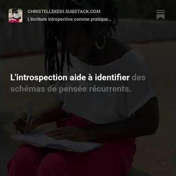 L'ecriture introspective comme pratique spirituelle par Christelle KEDI