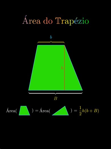 Área do Trapézio #math #mathematics #matematik #engenhariamecanica #engenhariaaeronautica #engenhariacivil #engenhariaeletrica #python #manim