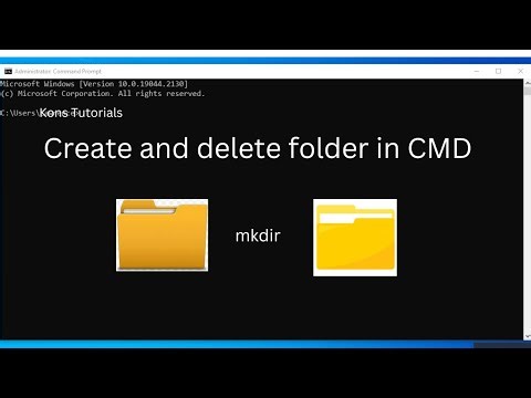 How to Create and delete a folder in Windows using CMD (Command Prompt) windows 10,11