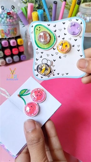 Easy way to make 3D stickers ✨ #shorts #mahiartandcraft #craft #love #art #diy
