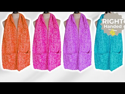 Super Easy Pocket Scarf for Beginners – Perfect First Project!