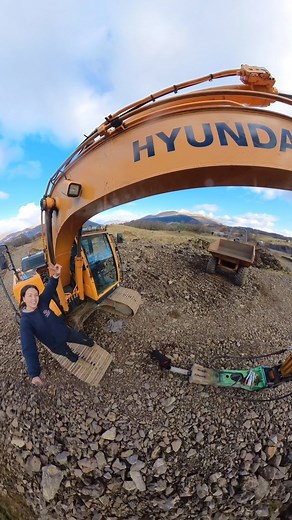 Dipper thinking he can win a fight against the chisel yet again 🤣 . . . . . #thediggergirl | The Digger Girl