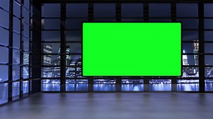 Download Virtual TV studio with panoramic city for free