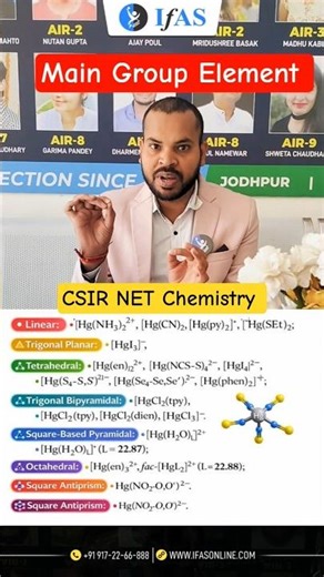 Geometry | Main group element | CSIR NET Chemistry | IFAS