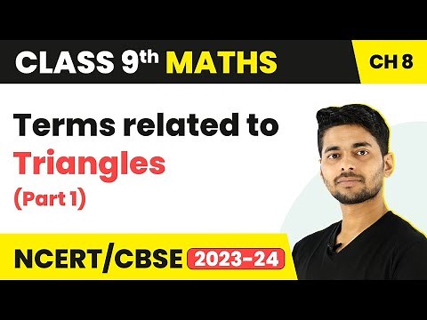 Terms Related to Triangles (Centroid & Orthocentre) (Part 1) - Triangles | Class 9 Maths