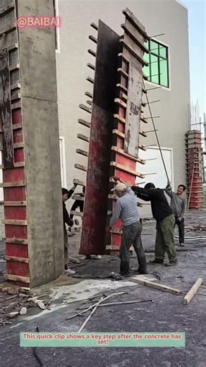 Concrete Formwork Removal! #Construction #Shorts