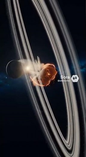 “Ice Comet Creates a Stunning Planetary Ring System — Epic Slow-Motion Space Cinematic (4K)”