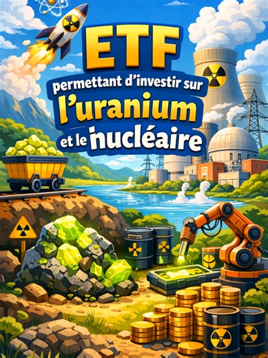 ETF permettant de s'exposer au secteur du nucléaire... attention tout de même aux frais de 0,65%/an qui ne sont pas négligeables... #etf #nucléaire #uranium #bourse #investir