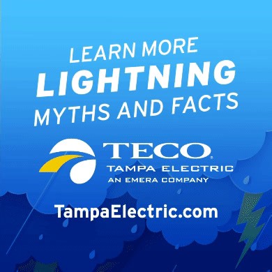 It's Lightning Safety Awareness Week. With millions of lightning strikes a year, everyone should know how to stay safe in Florida storms. Learn more lightning myths and facts on our website: https://ow.ly/Tpr750WcBjf | Tampa Electric
