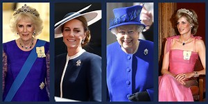 The Best Photos of Kate Middleton, Princess Diana, Queen Elizabeth, and More Royals Wearing Sapphire Jewelry
