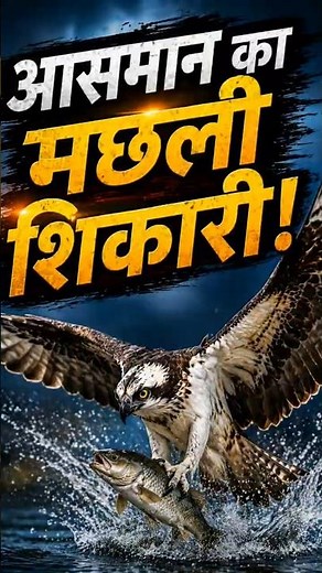 आसमान का मछली शिकारी! Osprey का खतरनाक शिकार 😱 #facts #ytshorts