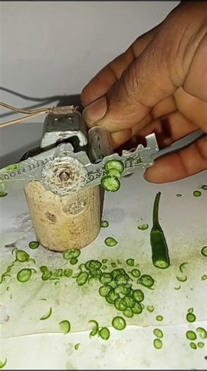 Home made chilli cutter machine #shorts #homemade #dcmotor_chilli_cutter