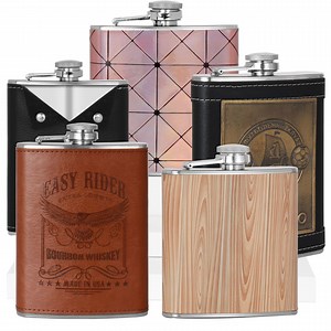 [Hot Item] 6 Oz Powder Coated Stainless Steel Hip Flask - Wedding Party Gift Hip Flask