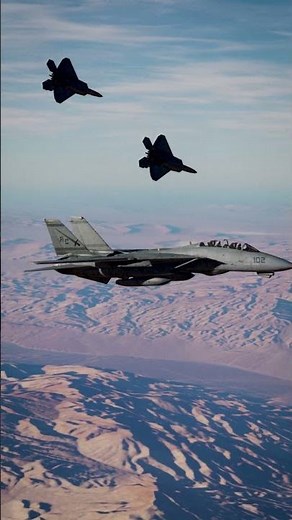 F-22 Raptors Pay Respect to a Legend: The F-14 Tomcat