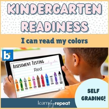 Preschool and Kindergarten Benchmark | Color Review Assessment | Progress Report