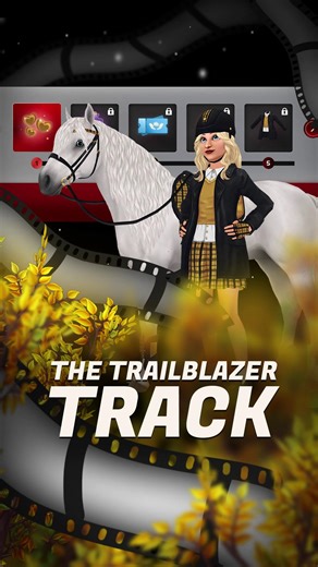 Star Stable on Instagram: "Our newest Trailblazer Track arrives this week! The Trail of the Silver Screen is filled with a fancy outfit in black and gold, with a tasty snack to go with! 🍿💛🖤 Whether it's through racing, bonding with horses, or setting out on epic quests, Star Riders can earn special rewards simply by playing the game. This Trailblazer Track is here until the Wednesday update on December 3rd! 🌟 *These items will be available for purchase in-game at a later date. #SSO #StarStab