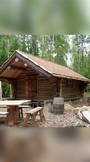 Build A Stone Chimney For The Log Cabin - Part 1 #bushcraft #build #camp #camping #survival #shelter #wildlife #Outdoors #outdoor #viral #fyp #foryou | Bush Craft