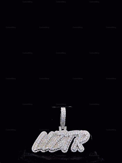 Custom Letter Moissanite Pendant, Sterling Silver Hip Hop Jewelry - Etsy