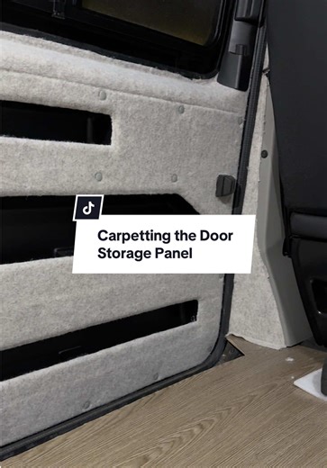 Satisfying Van Build: Carpetting the Door and Storage Panel