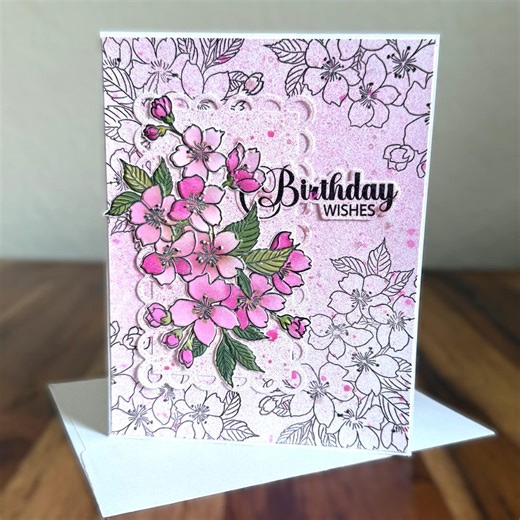Sakura Cherry Blossom Handmade Birthday Card. Blank Inside. - Etsy