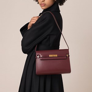 Structured Genuine Leather Shoulder Bag | Minimalist Brown Top Handle Crossbody | Elegant Messenger Handbag for Work, Date & Everyday Wear - Etsy