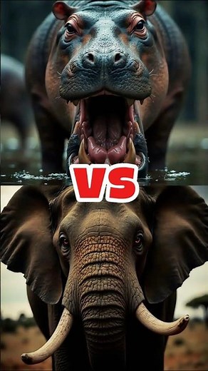 Hippo vs. Elephant: Who is Stronger? 💀