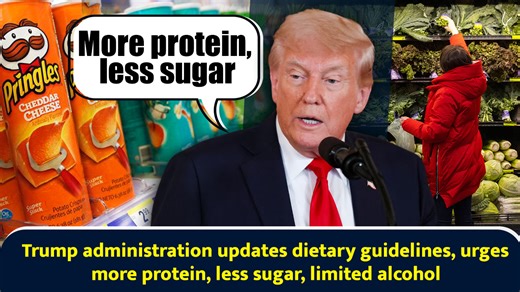 Trump administration updates dietary guidelines, urges more protein, less sugar, limited alcohol