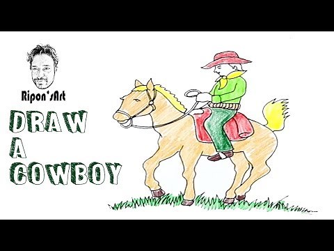 How to draw a Cowboy easy.