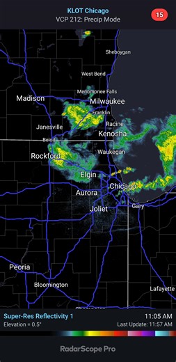 12pm: As expected, this mornings rain and storms have fizzled out and this afternoon should be in great shape. We can't rule out a stray shower or storm but most areas will remain dry and it will warm into the low 90s with increasing humidity. #ilwx | Northern IL Severe Weather