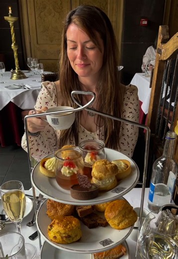 When I travel, I immerse myself in the culture completely. And well, I was made for Scotland. #afternoontea #travel #bridgerton #ValentinesDay #edinburgh