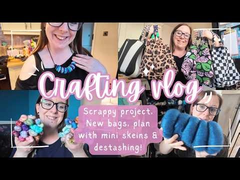 Weekly Crafting Vlog | Scrappy project, New bags, plan with mini's & destashing!