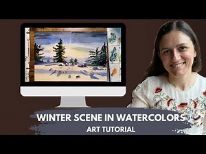 Winter Scene in Watercolours: Free Step-by-Step Art Tutorial