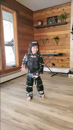 Cute police officer transformation! #thebestfamilyshowever #kidsgames #halloween