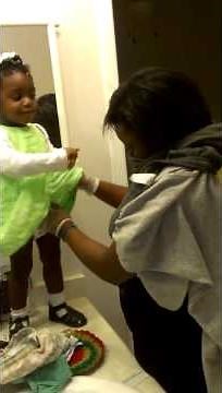 Changing a baby diaper for the first time